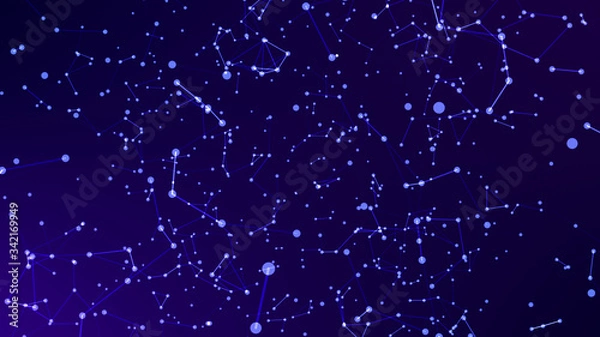 Fototapeta Blue Plexus Background 03