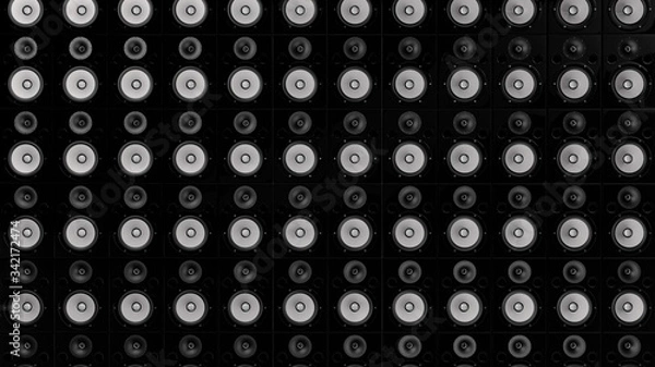 Obraz Black and White Speaker Wall Background 07
