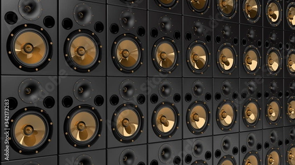 Obraz Golden Speaker Wall 01