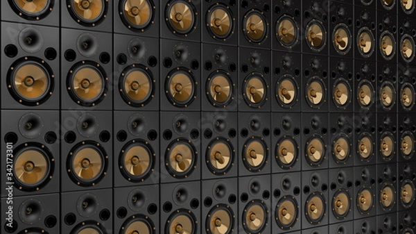 Obraz Golden Speaker Wall 02