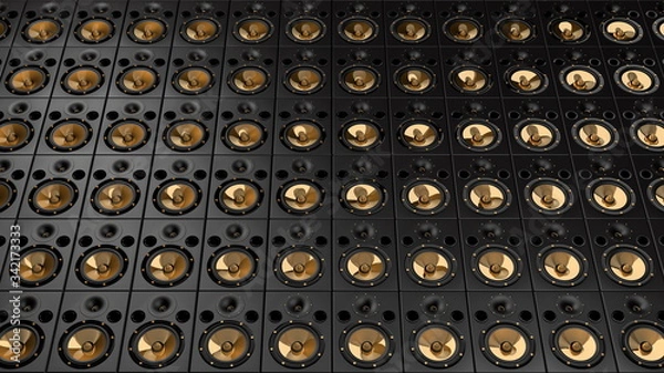 Obraz Golden Speaker Wall 04