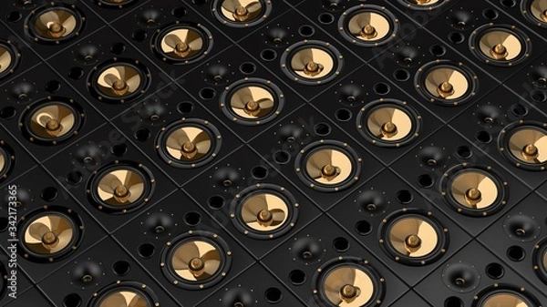 Obraz Golden Speaker Wall 06