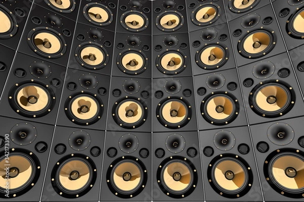 Obraz Golden Speaker Wall 07