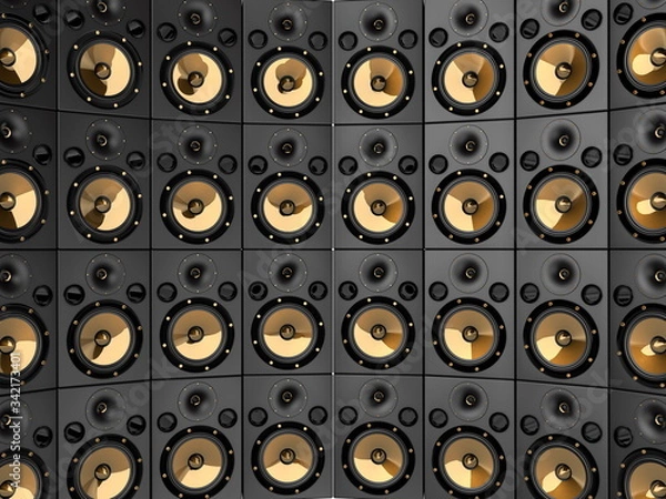 Obraz Golden Speaker Wall 08