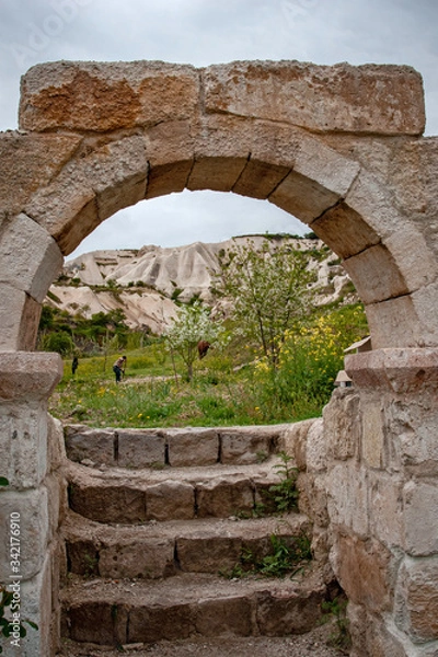 Obraz Beautiful view through the stone arch