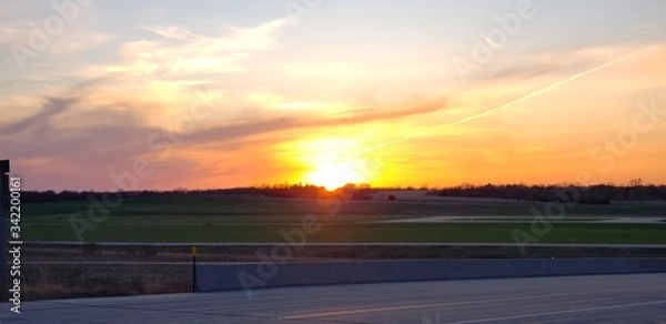 Obraz sunset over the river