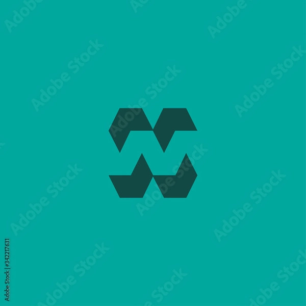 Obraz Initial N with negative style