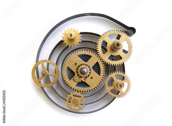 Fototapeta image of a old clock's parts