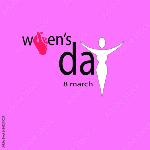 Obraz women's day 8 march logo vector