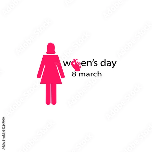 Obraz women's day 8 march logo vector