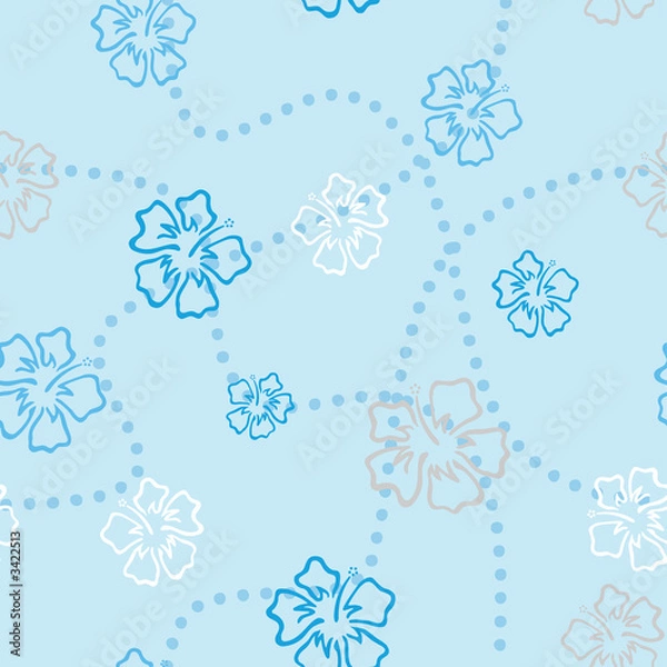 Fototapeta seamless hibiscus