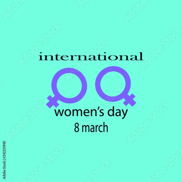 Obraz women's day 8 march logo vector