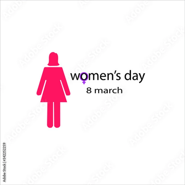 Obraz women's day 8 march logo vector