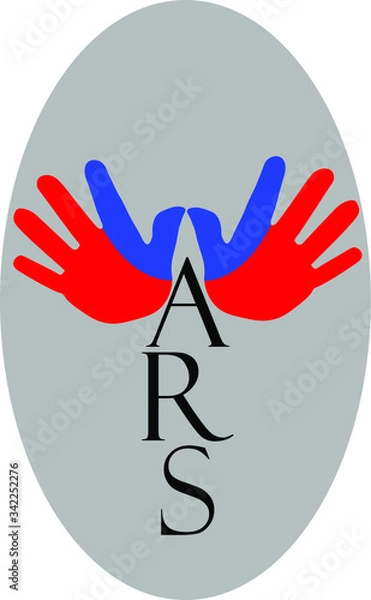 Obraz stop wars logo vector. red and blue