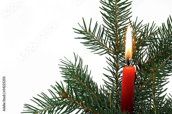 Obraz kerze am tannenbaum
