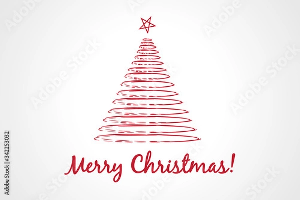 Obraz Christmas tree greetings card image vector