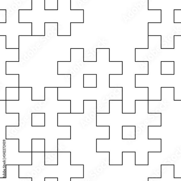 Fototapeta Seamless Japanese pattern of double-digited swastika