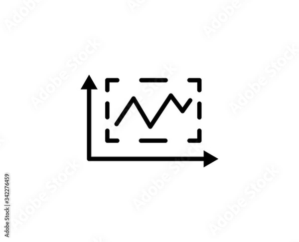 Obraz Graph line icon
