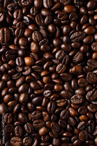 Obraz Freshly roasted aromatic coffee beans.