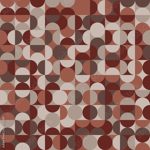 Fototapeta 70s Particles Semi Circle Collage Seamless Pattern