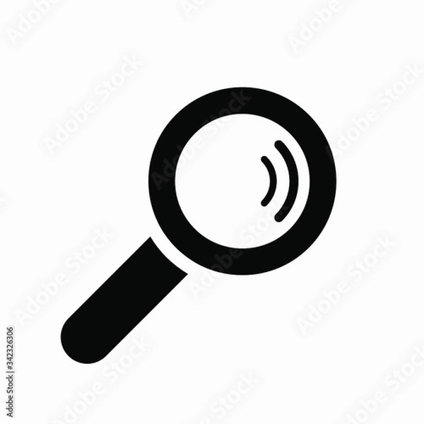 Obraz Magnifying glass icon on white background. Vector icon.