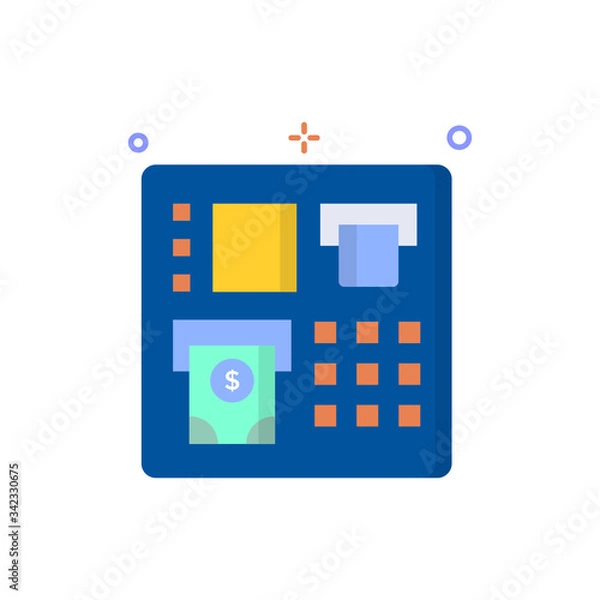 Fototapeta Cash Machine Vector icon.