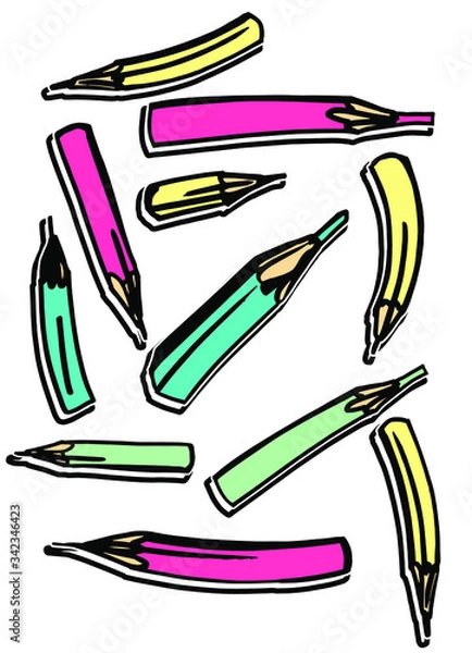 Obraz vector color pencils on paper