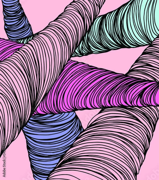 Obraz vector pattern colored thread abstraction