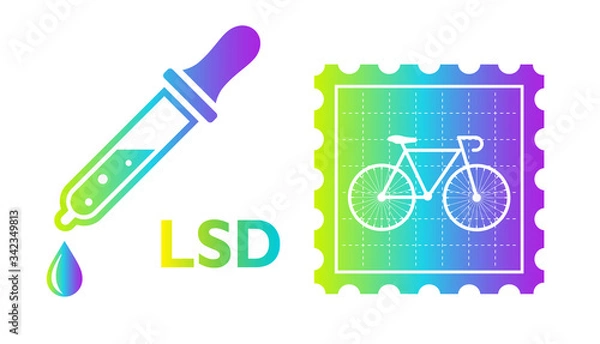 Obraz Ikona Lsd i płyn impregnowany papierem Lsd
