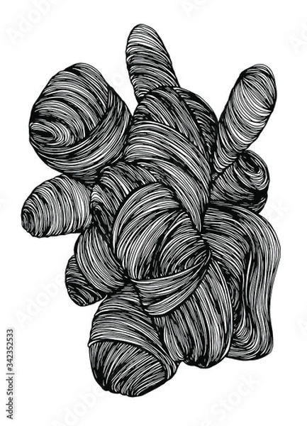 Obraz vector abstract black and white texture