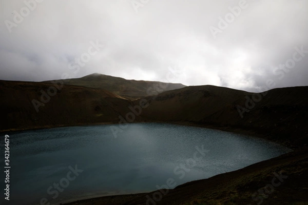 Obraz Iceland - August 30, 2017: Viti crater in Krafla volcanic area, Iceland, Europe