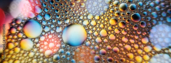 Fototapeta Incredible background with bubbles and incredible color combination