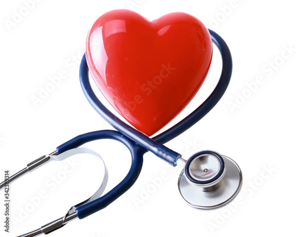 Fototapeta Stethoscope in the shape of a heart