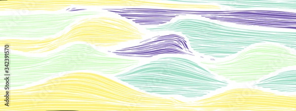Obraz vector wave sea pattern illustration color
