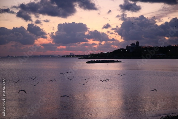 Obraz Sunset on the sea, coast of İstanbul /Turkey
