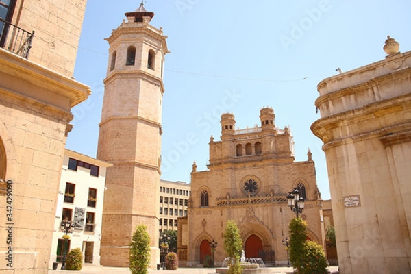Obraz The Co-cathedral of Saint Mary or Maria is the cathedral of Castelló de la Plana, located in the comarca of Plana Alta, in the Valencian Community, Spain.