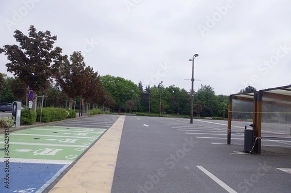 Obraz Parking vide cause confinement