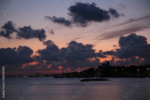 Obraz Sunset on the sea, coast of İstanbul /Turkey

