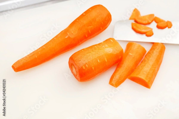 Fototapeta 人参を切る