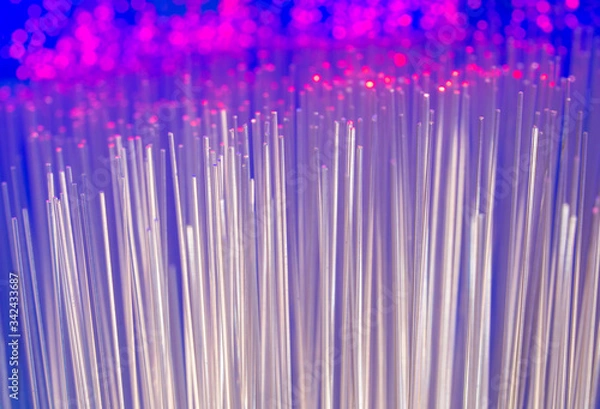 Obraz abstract background of fiber optic cables
