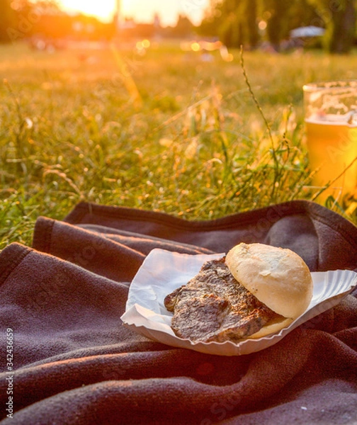 Fototapeta steak picnic