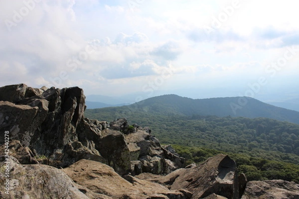 Obraz mountain landscape with blue sky and clouds