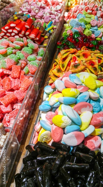 Fototapeta Assorted sweets and candy, Tel Aviv, Israel