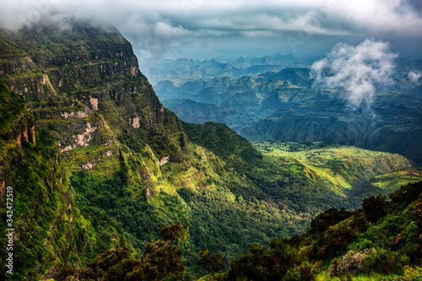 Fototapeta Simien Mountians Storm