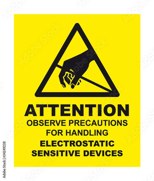 Obraz Anti-Static Warning Label