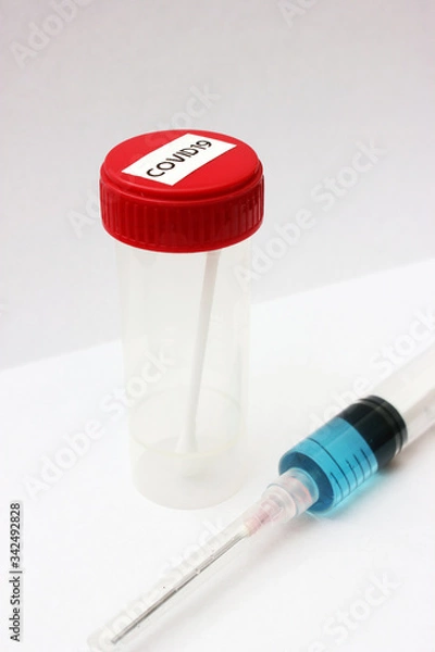 Obraz COVID19 sample near injection