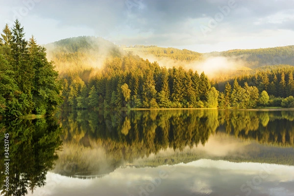 Obraz Sösestausee we mgle