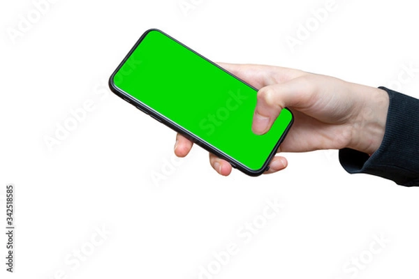 Fototapeta hand hold mobil phone