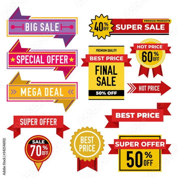Obraz Mega Sale Special Offer Collection Vector Pack