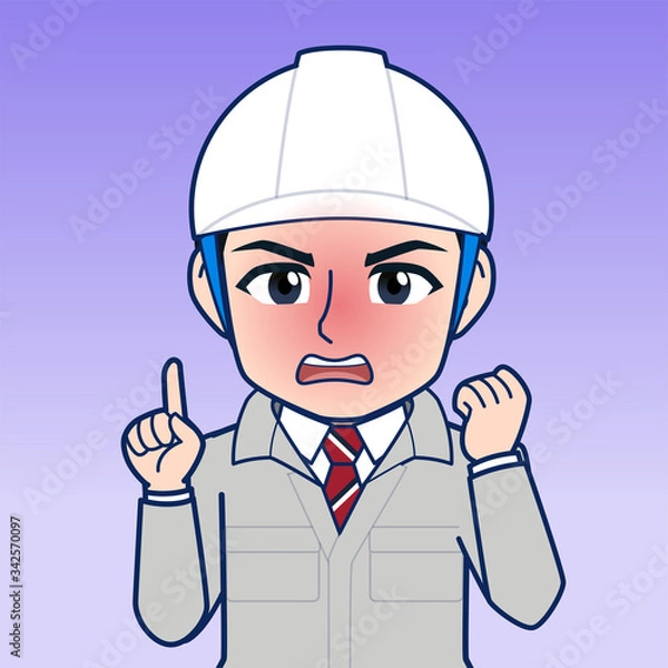 Fototapeta 現場監督のイラスト